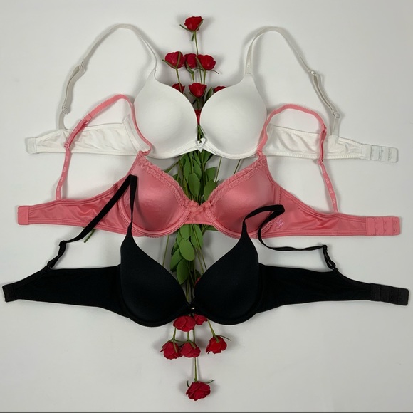 Victoria’s Secret/Aerie Black/White/Pink Bras Set